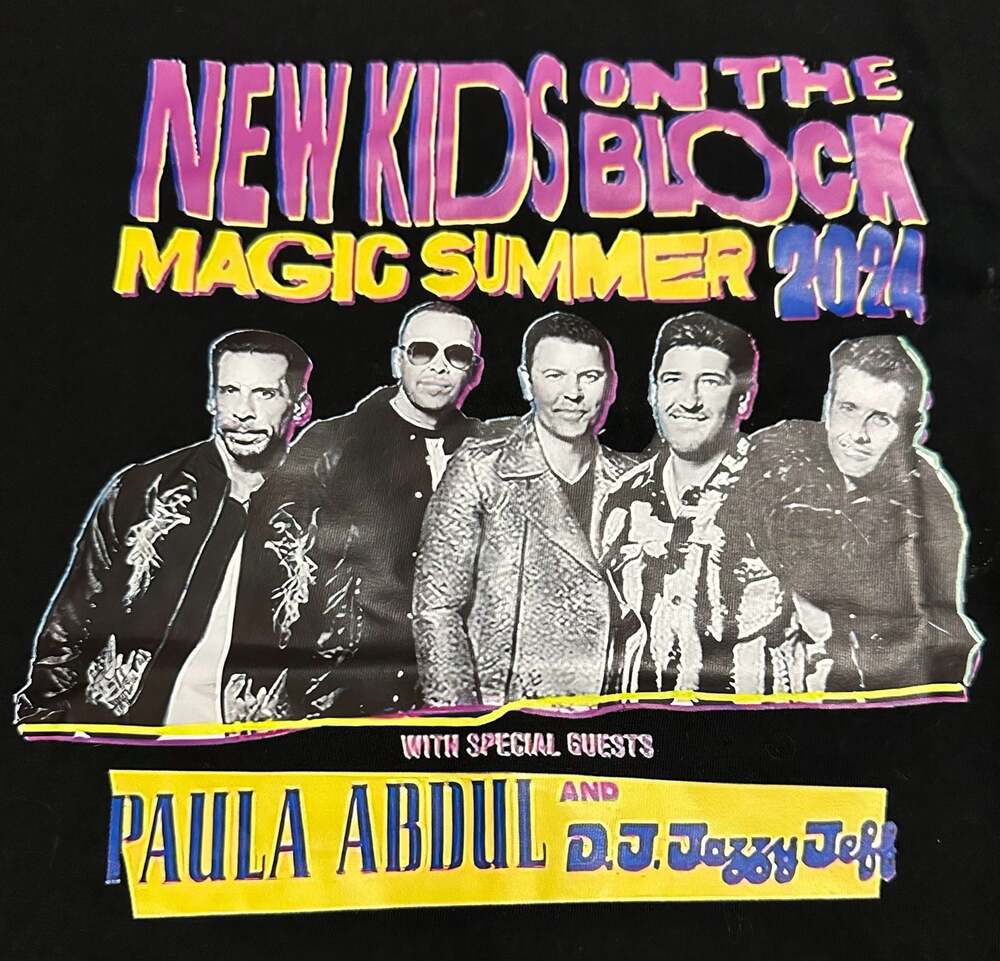 New Kids On The Block Magic Summer 2024 Tour Concert Graphic T-Shirt, Size Large